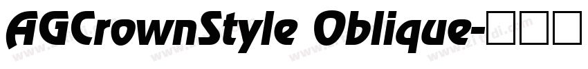 AGCrownStyle Oblique字体转换